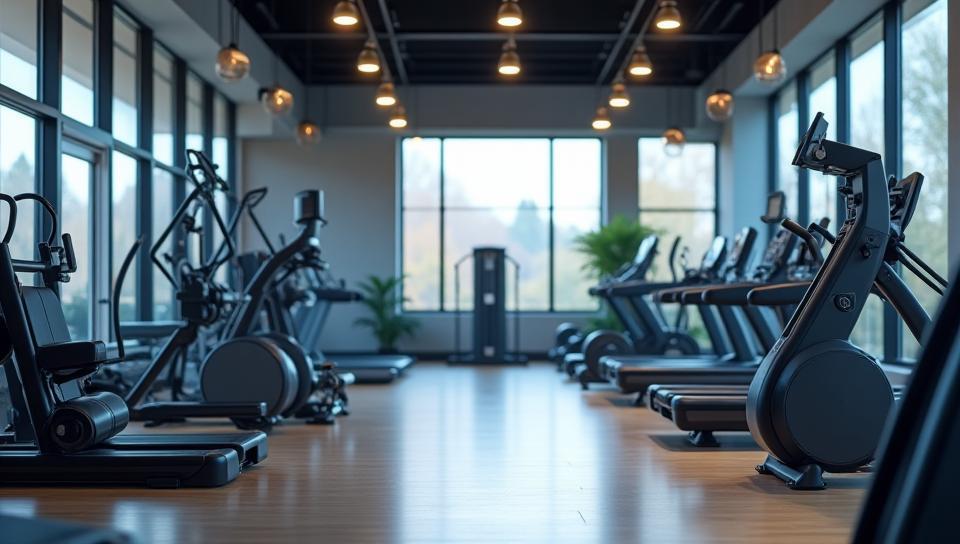Modern gym with fitness equipment